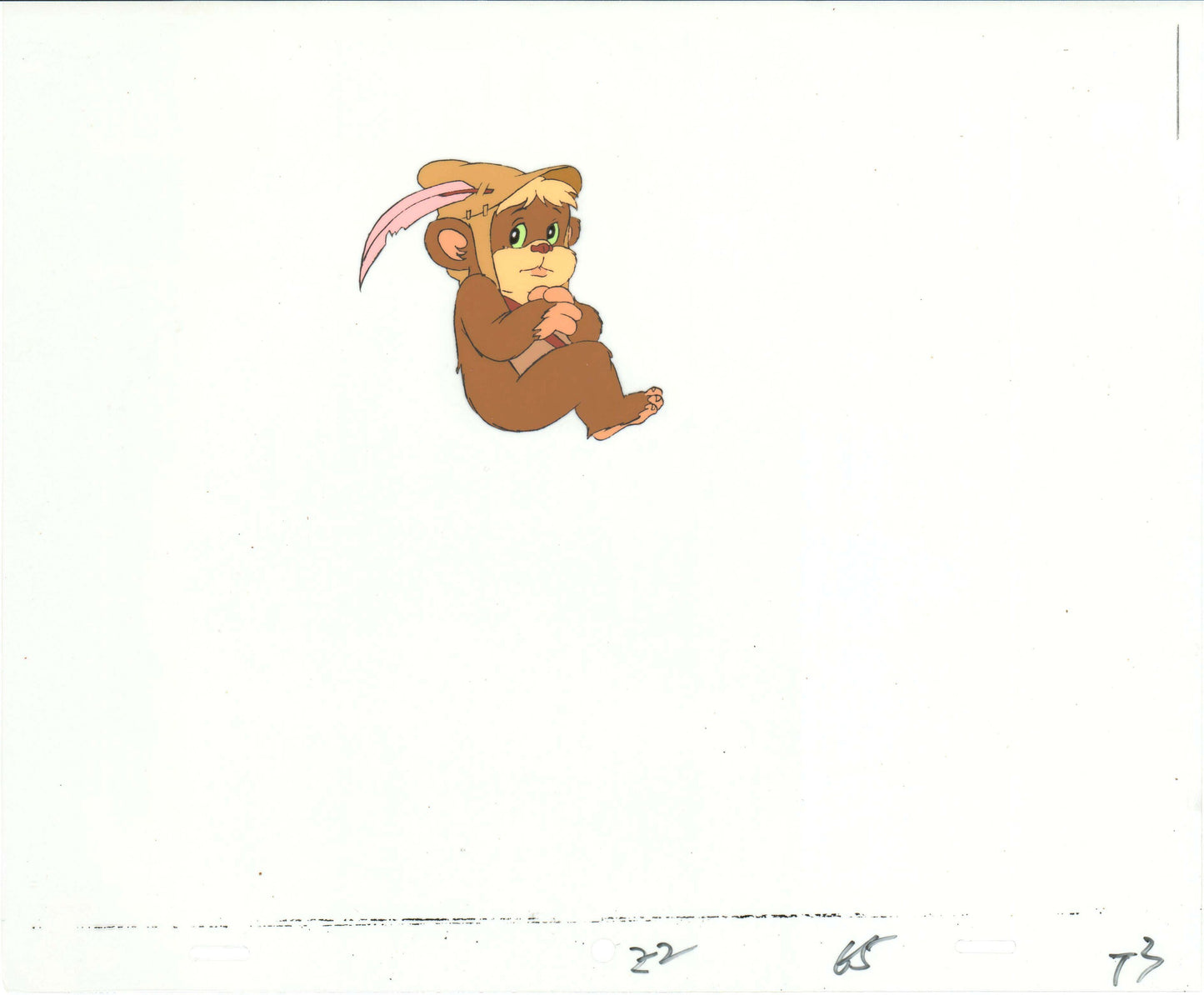 Star Wars: Ewoks Teebo Season 1 Original Production Animation Cel and Drawing from Lucasfilm b5439