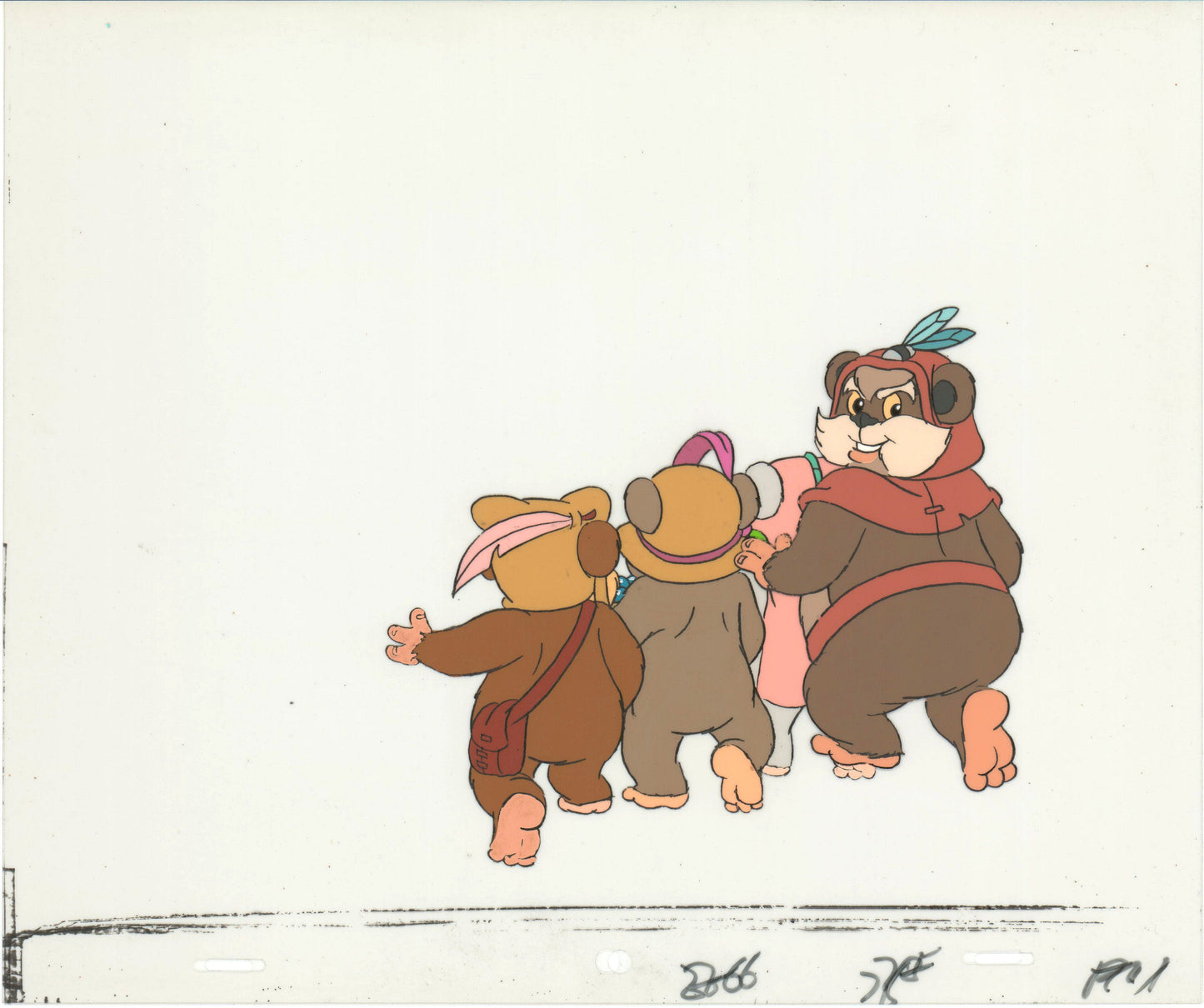 Star Wars: Ewoks Paploo Original Production Animation Cel n Draw Lucasfilm b5314