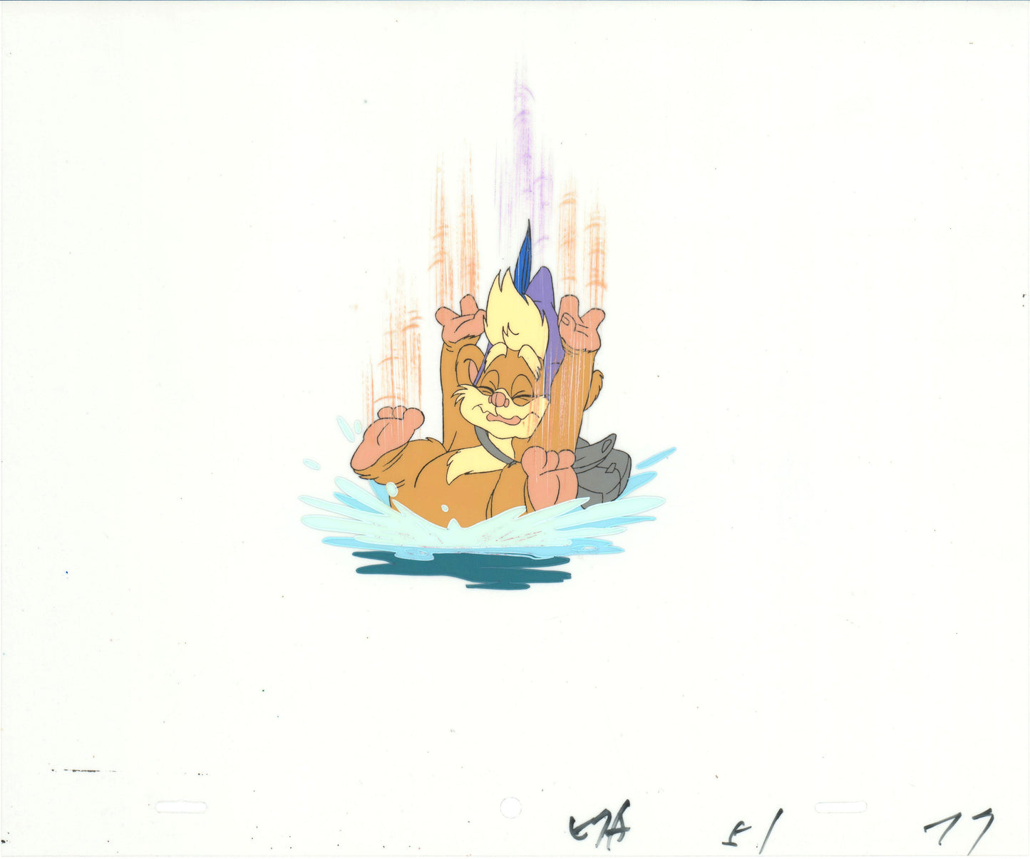 Star Wars: Ewoks Teebo Original Production Animation Cel n Draw Lucasfilm b5321