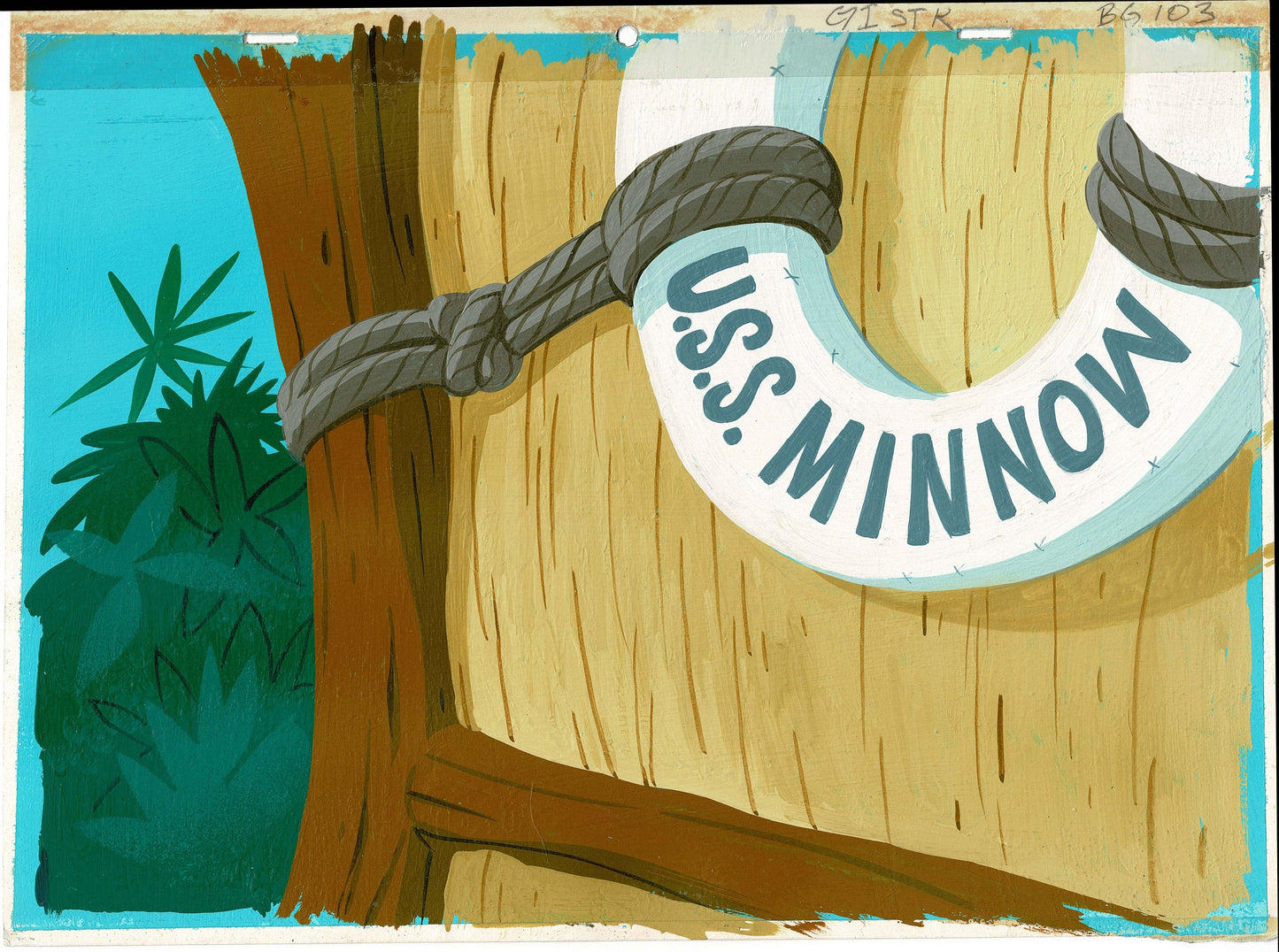 New Adventures of Gilligan USS Minnow Production Animation Background from Filmation 1974-1977 m