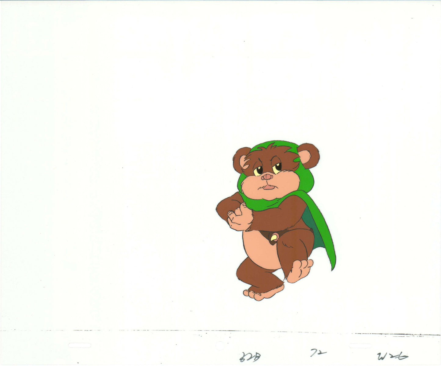 Star Wars: Ewoks Wicket from Season Two Original Production Animation Cel and Drawing from Lucasfilm b5402