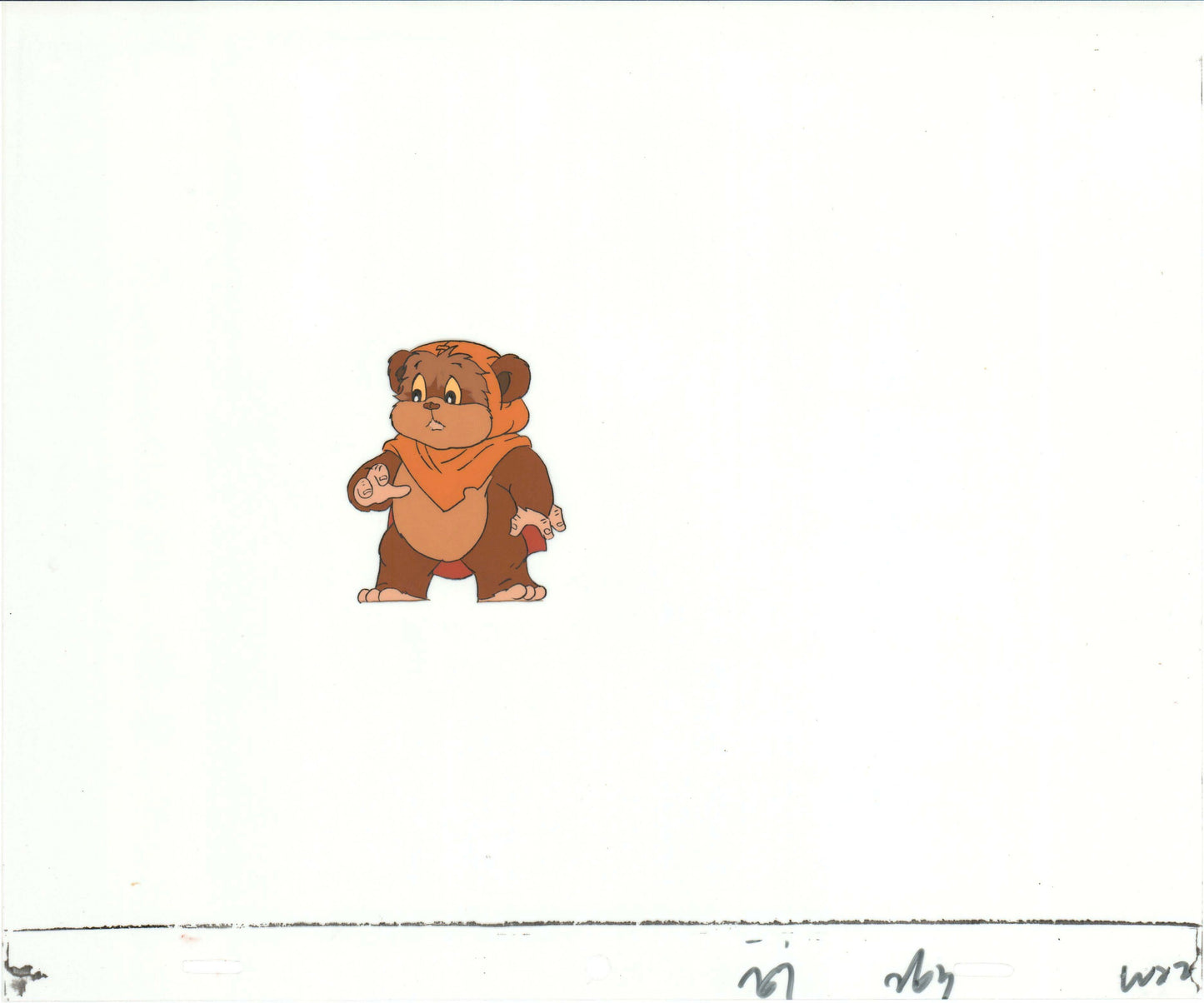 Star Wars: Ewoks Wicket from Season One Original Production Animation Cel from Lucasfilm b5421
