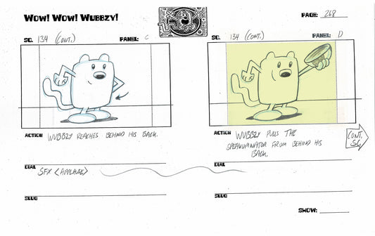 Wow! Wow! Wubbzy! Walden Original Production storyboard NICKELODEON 2006-2010 p268
