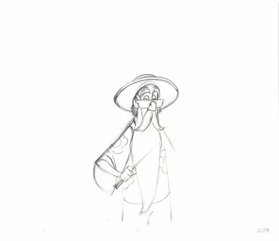 Merlin the Magician of Sword and the Stone Epcot Production Animation Cel Drawing 2000s Disney by Phil Nibbelink 18