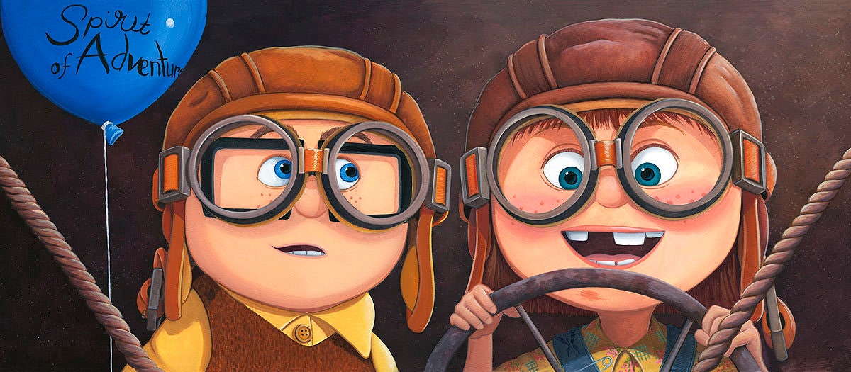 UP Walt Disney Fine Art Michelle St. Laurent Signed Limited Edition of 195 Print on Canvas "Adventure Awaits"