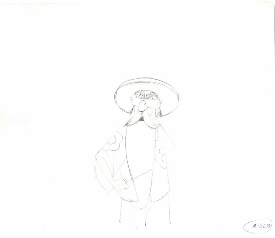 Merlin the Magician of Sword and the 2024 Stone Epcot Production Animation Cel Drawing 2000s Disney by Phil Nibbelink 16