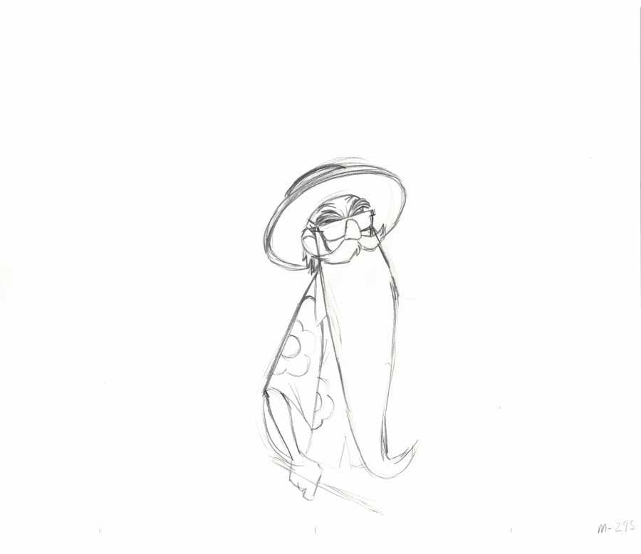 Merlin the Magician of Sword and the Stone Epcot Production Animation Cel Drawing 2000s Disney by Phil Nibbelink 22