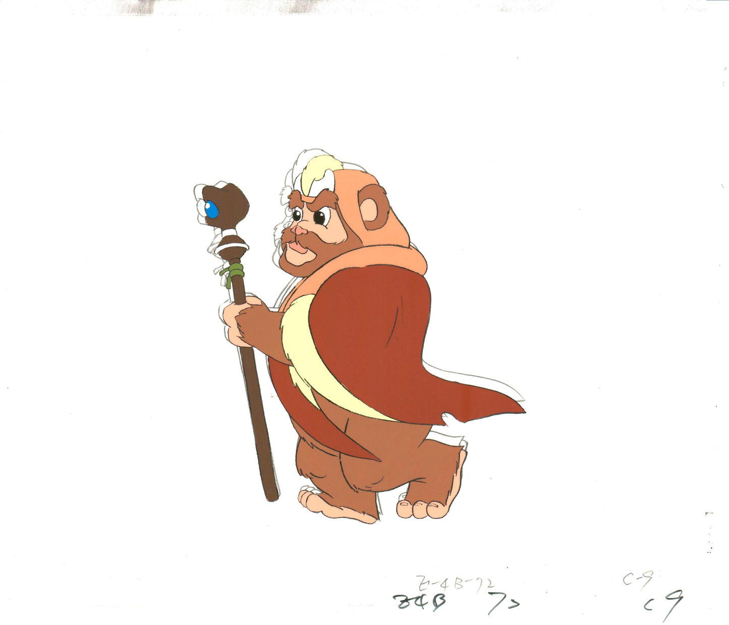 Star Wars: EwoksOriginal Production Animation Cel with Stuck Drawing from Lucasfilm b5534