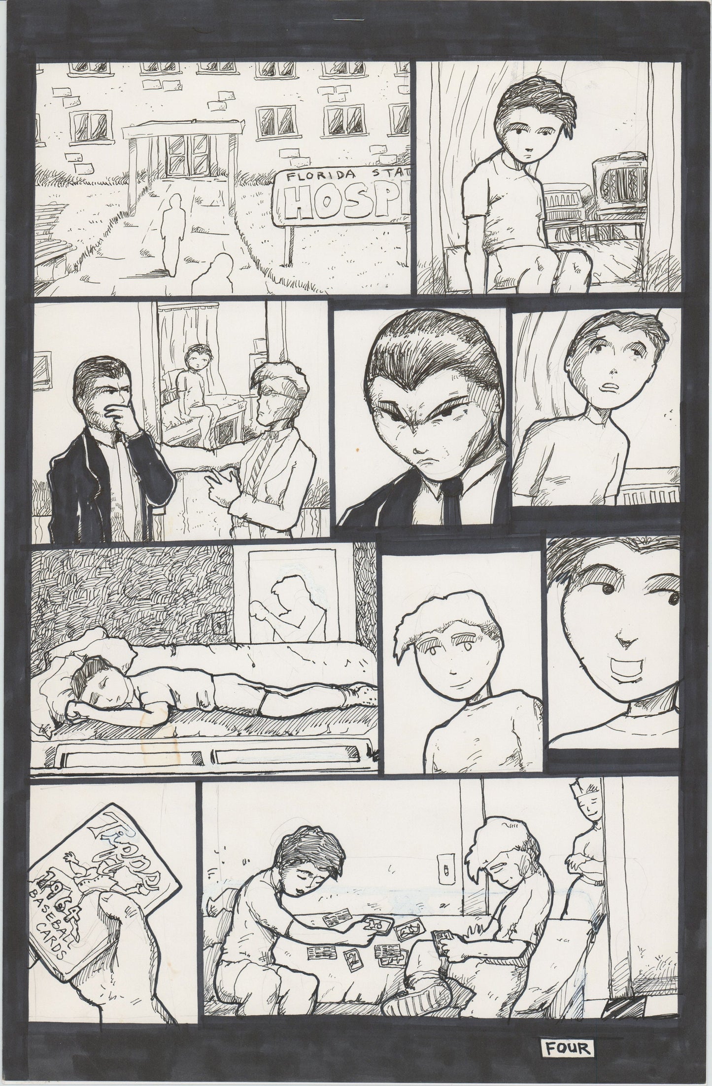 Tears Like Water #2 1999 Hand-inked Original Comic Page by Brien Cardello SIGNED p4