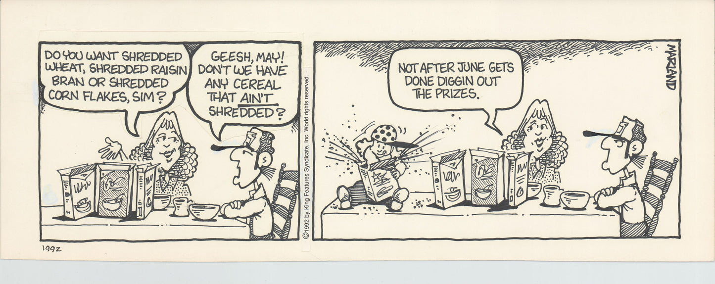 R.F.D. Original Ink Daily Newspaper Comic Strip Art Signed Mike Marland 1992 197