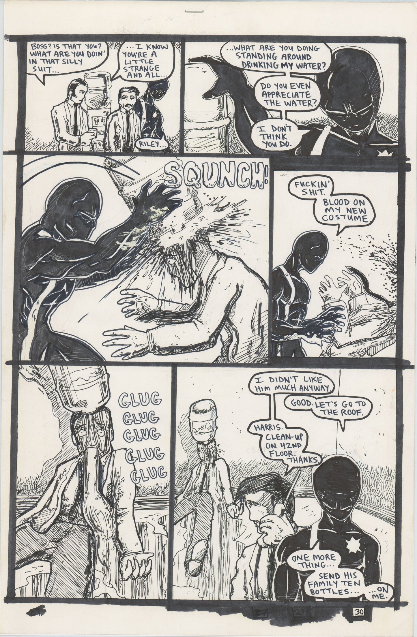 Tears Like Water #2 1999 Hand-inked Original Comic Page by Brien Cardello SIGNED p30