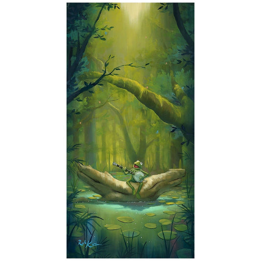 Muppets Kermit the Frog Walt Disney Fine Art Rob Kaz Signed Limited Edition of 95 on Canvas "The Dreamers and Me"