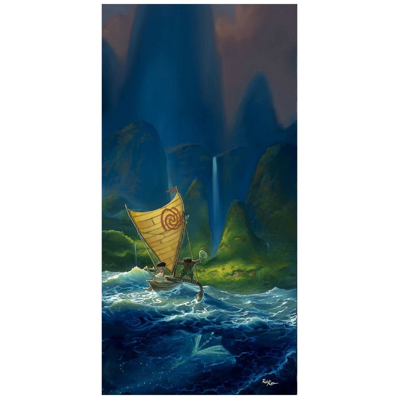 Moana Walt Disney Fine Art Rob Kaz Signed Limited Edition of 195 on Canvas "We Know the Way"