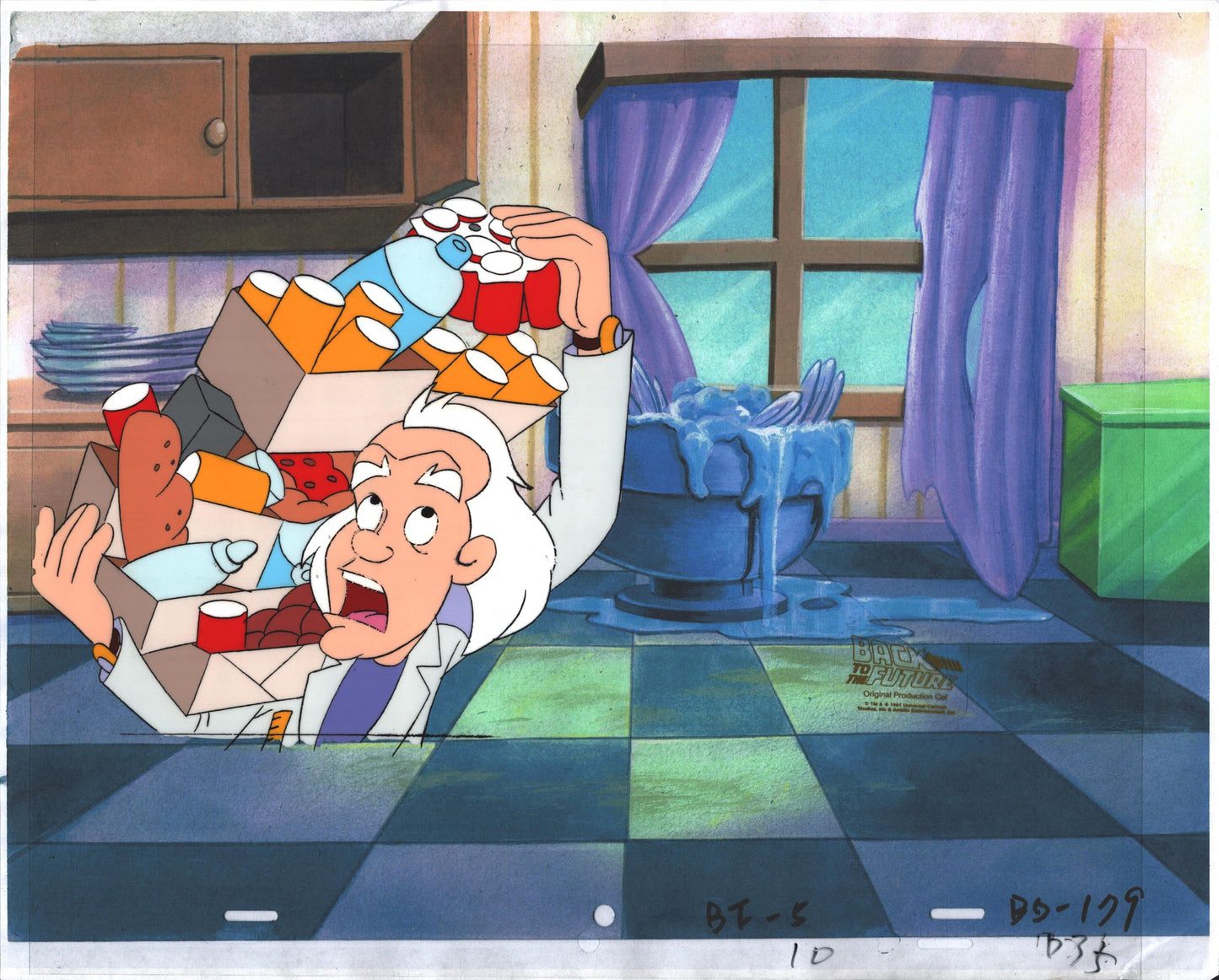 Back to the Future Original Production Animation Cel Universal Cartoon 1991-2 b6b35