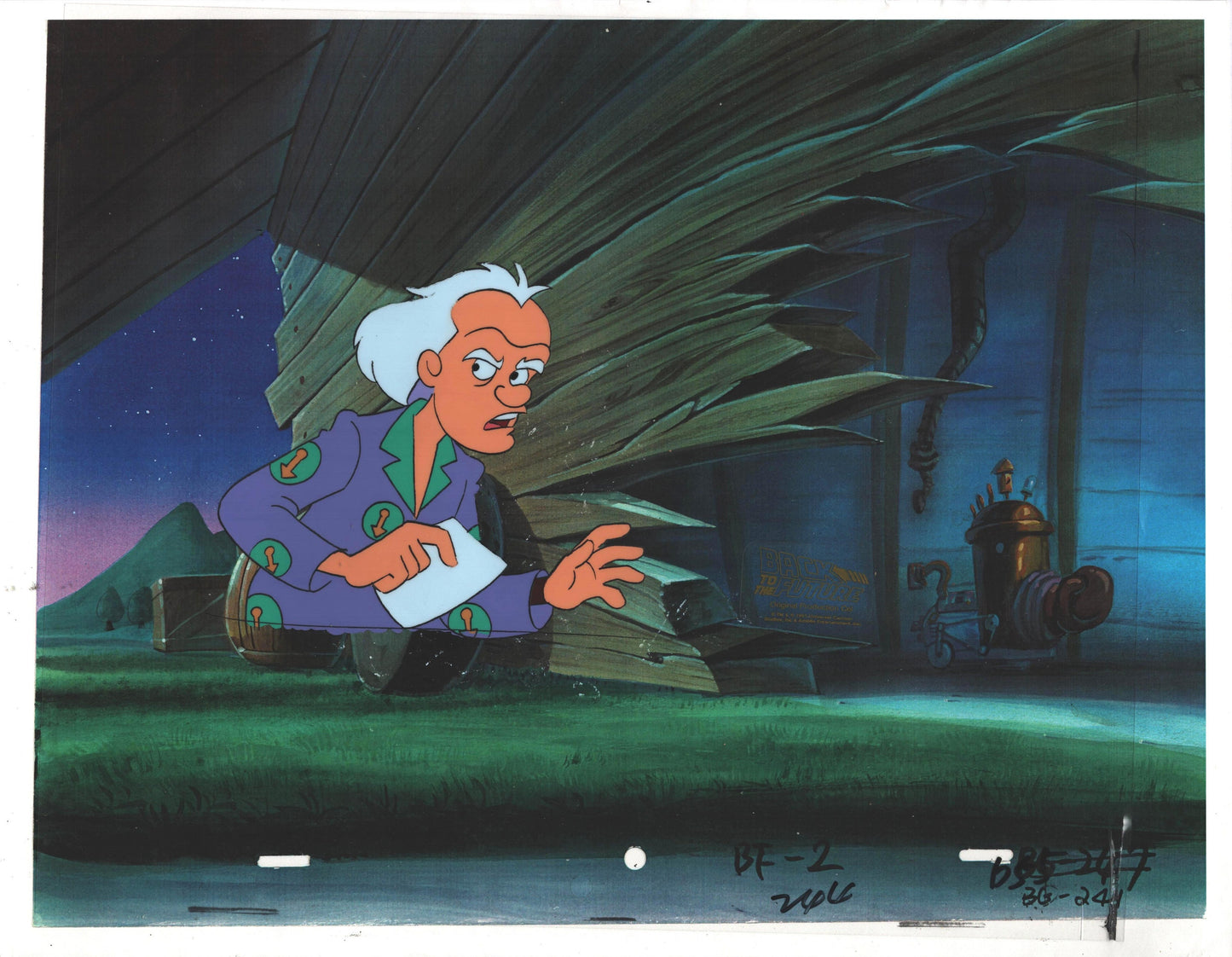 Back to the Future Original Production Animation Cel Universal Cartoon 1991-2 b6d55