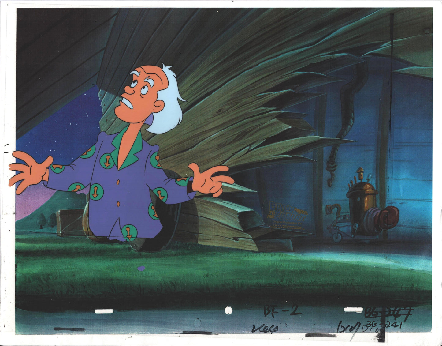 Back to the Future Original Production Animation Cel Universal Cartoon 1991-2 b6d107a