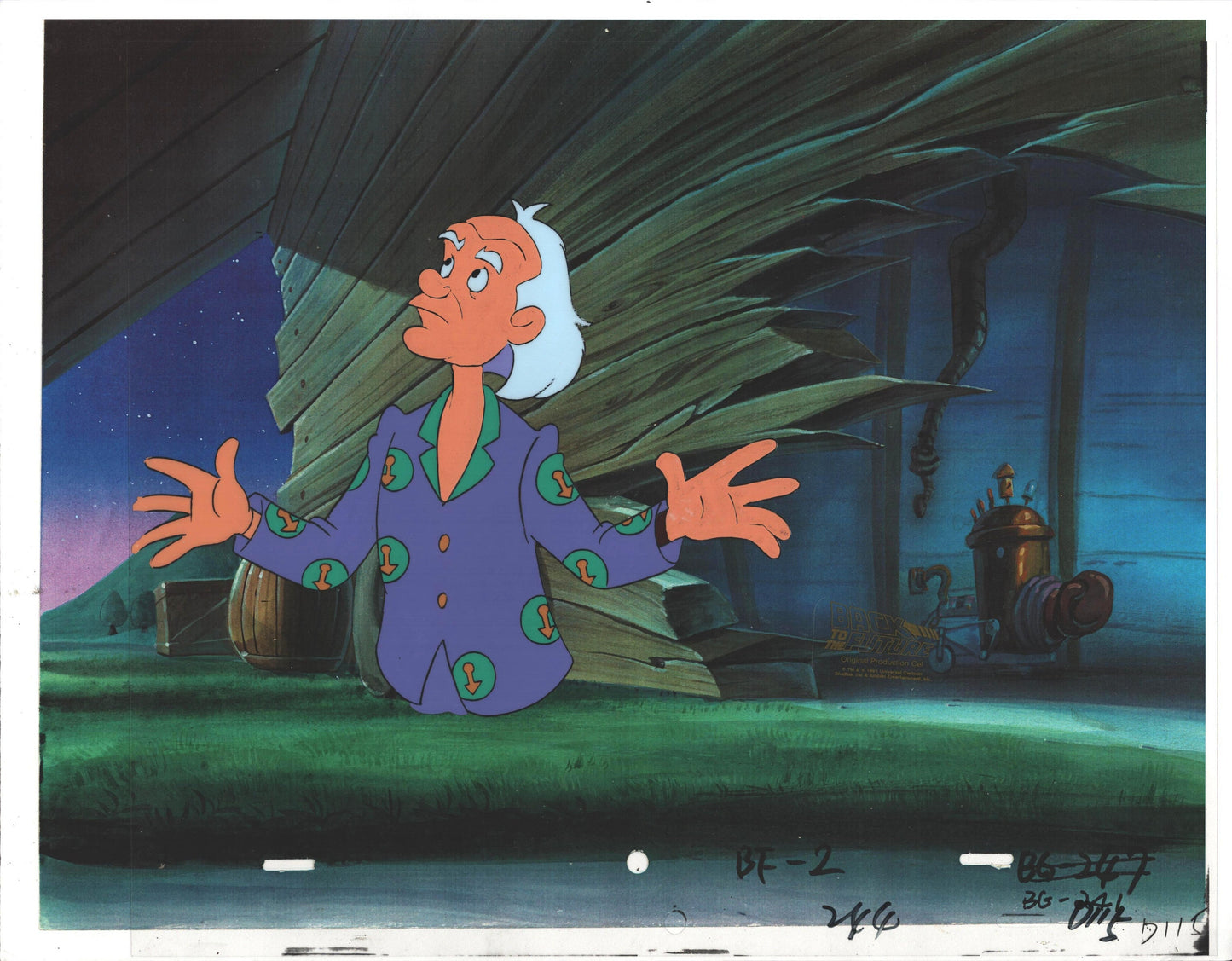Back to the Future Original Production Animation Cel Universal Cartoon 1991-2 b6d114