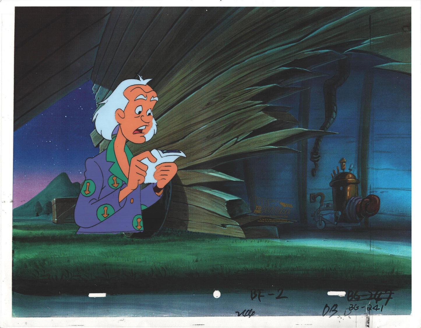 Back to the Future Original Production Animation Cel Universal Cartoon 1991-2 b60d13