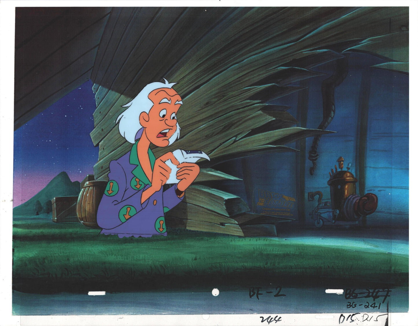 Back to the Future Original Production Animation Cel Universal Cartoon 1991-2 b60d15