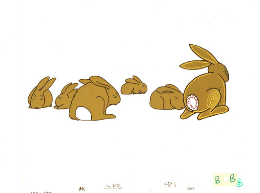 Watership Down Opening Fable 1978 Production Animation Cel with LJE Seal and COA 129-20 - Not in Final Cut of Film