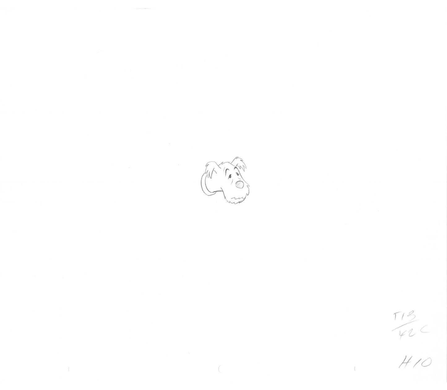 Herge Adventures of Tintin Snowy Cartoon Animation Cel Drawing 1957 to 64 2