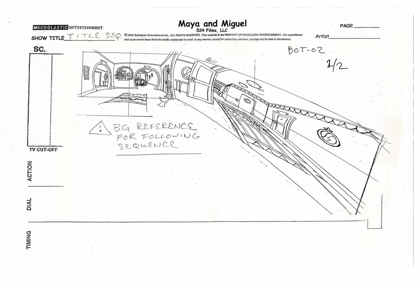 Maya and Miguel OPENING Original Production Animation Storyboard PBS 202