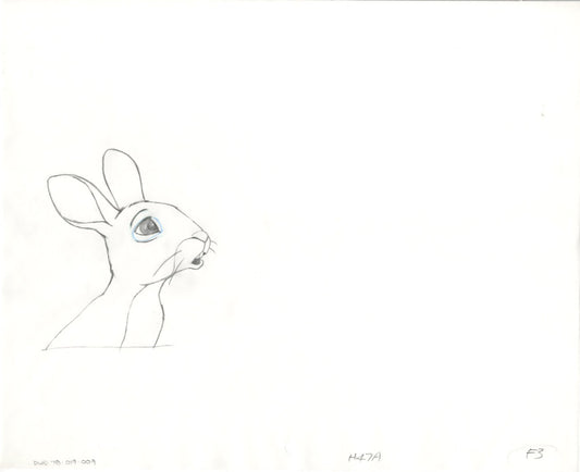 Watership Down 1978 Production Animation Cel Drawing with Linda Jones Enterprise Seal and Certificate of Authenticity 19-009