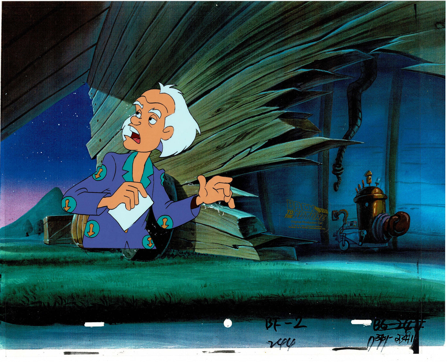Back to the Future Original Production Animation Cel Universal Cartoon 1991-2 b6mku