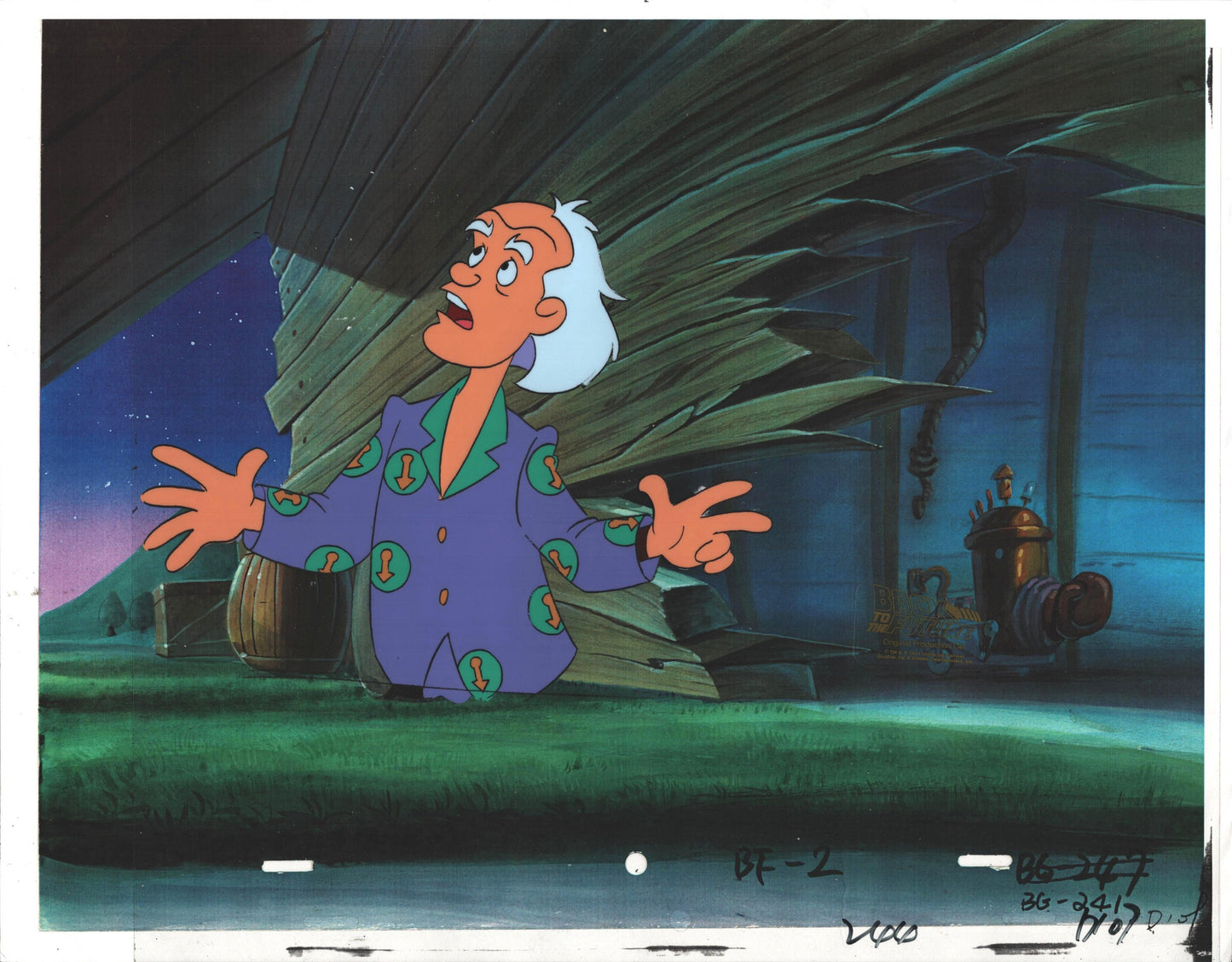 Back to the Future Original Production Animation Cel Universal Cartoon 1991-2 b6d107