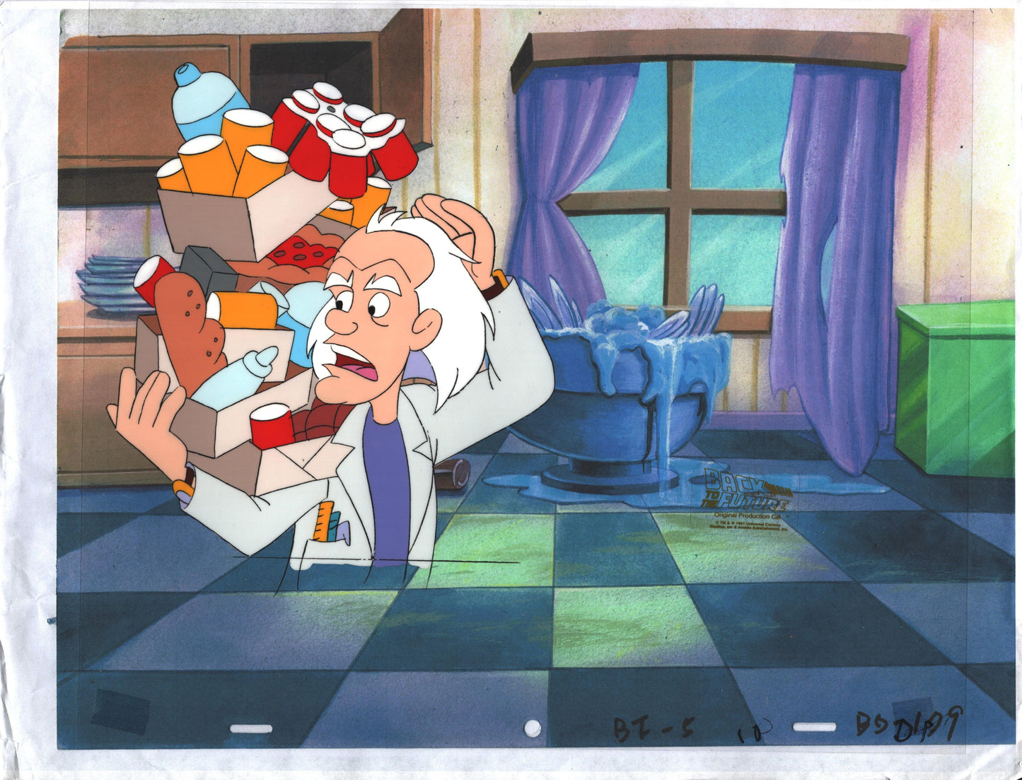 Back to the Future Original Production Animation Cel Universal Cartoon 1991-2 b60d9