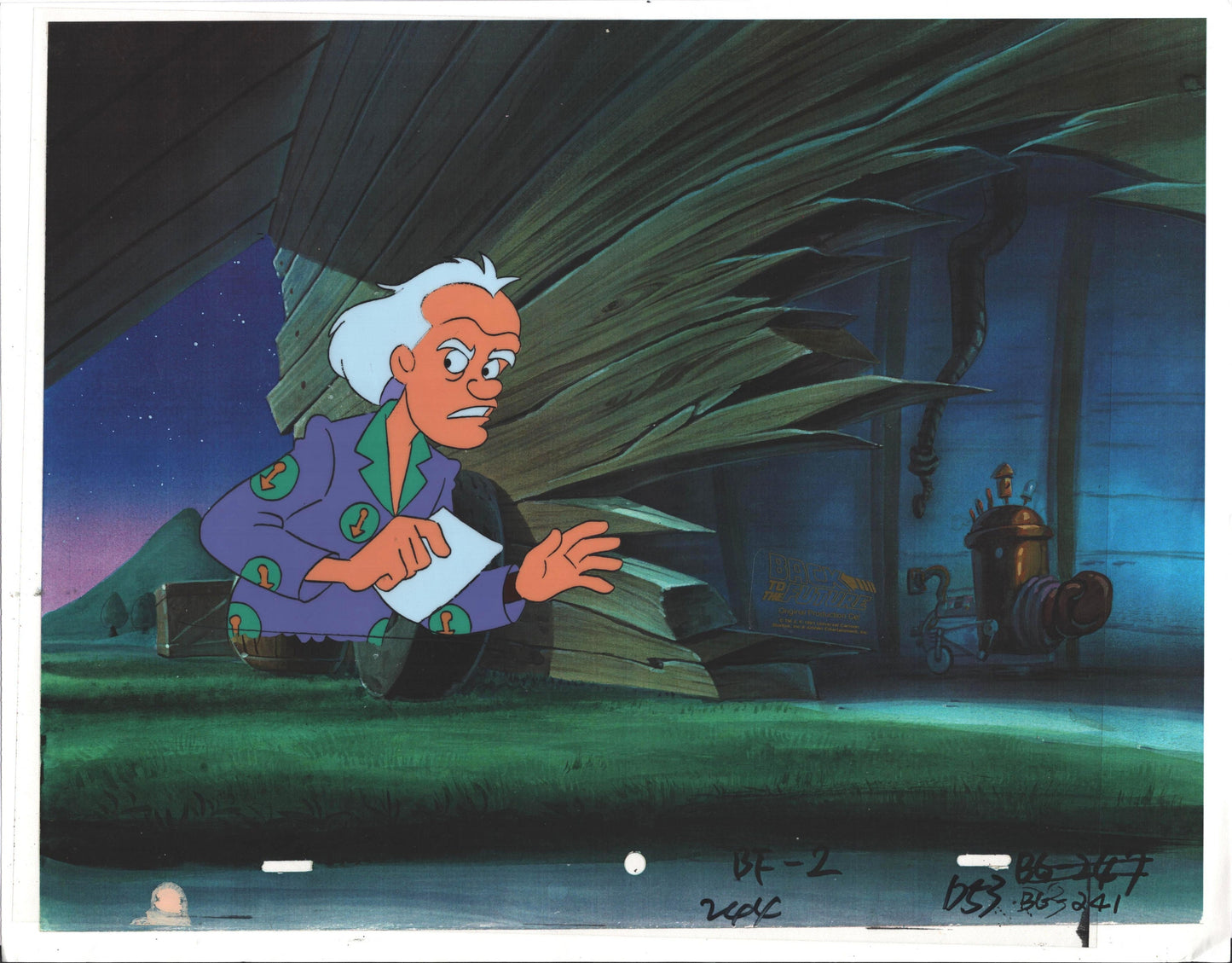 Back to the Future Original Production Animation Cel Universal Cartoon 1991-2 b6d53