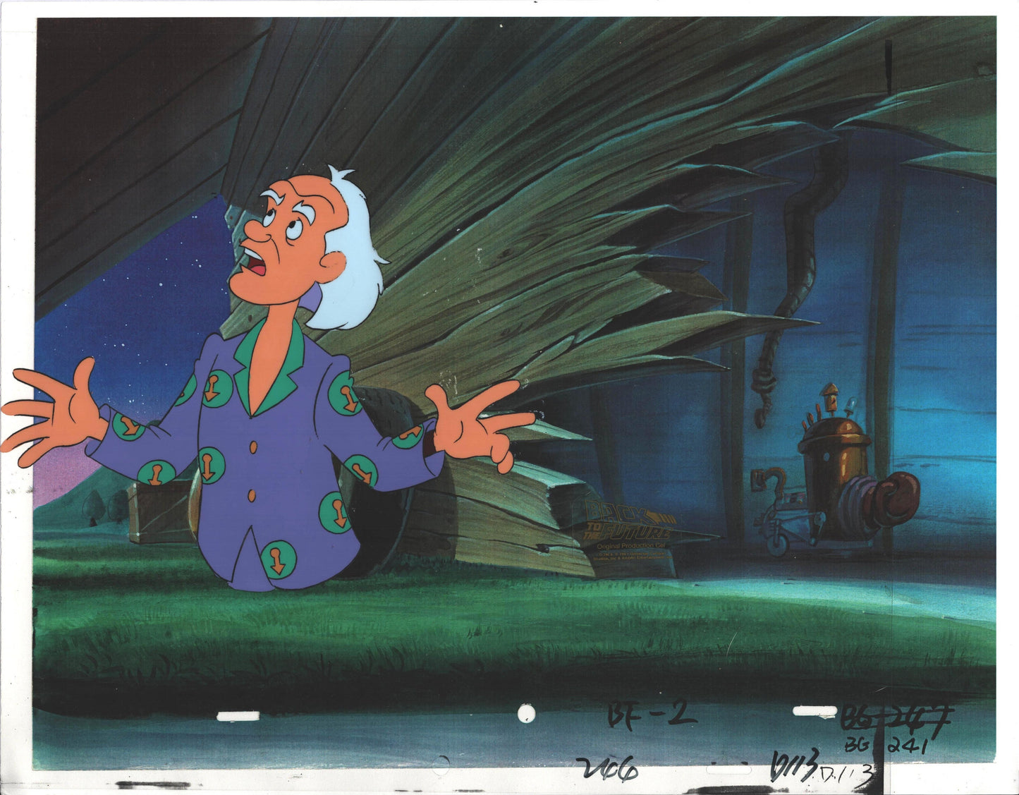 Back to the Future Original Production Animation Cel Universal Cartoon 1991-2 b6d113