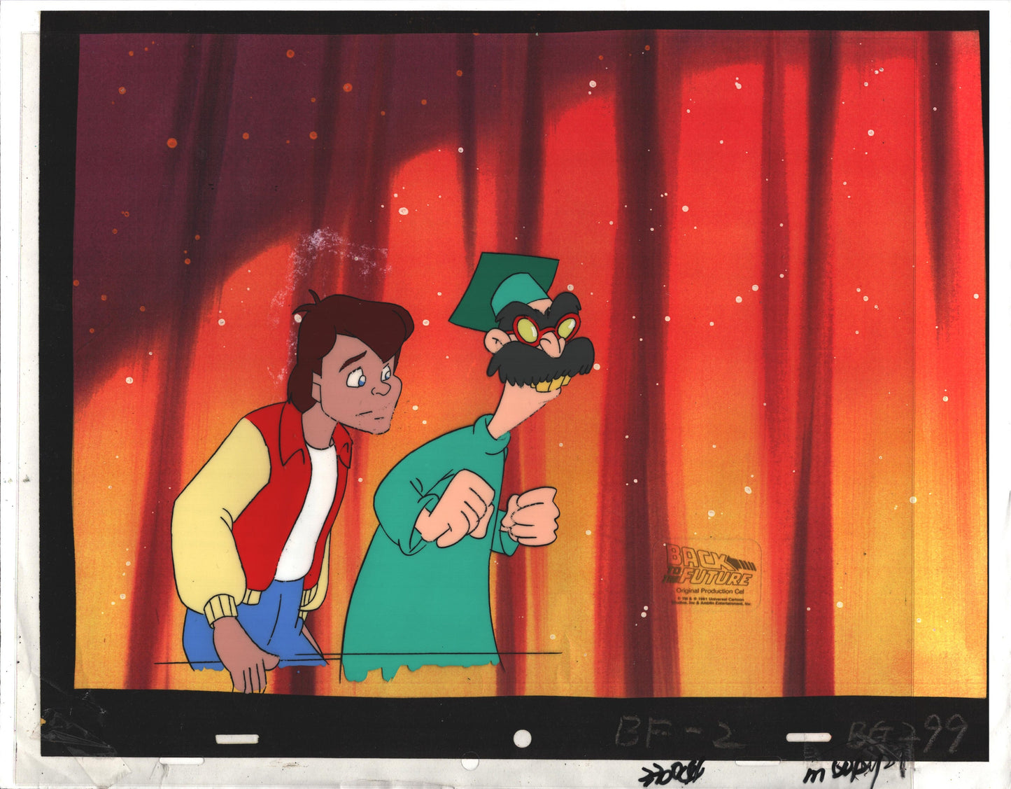 Back to the Future Original Production Animation Cel Universal Cartoon 1991-2 b6w21