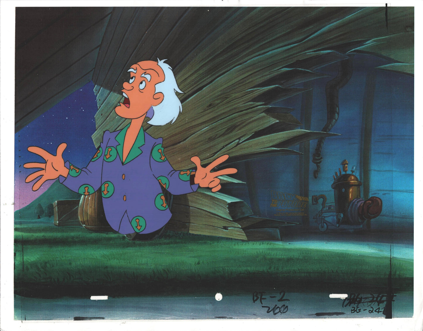 Back to the Future Original Production Animation Cel Universal Cartoon 1991-2 b6241b