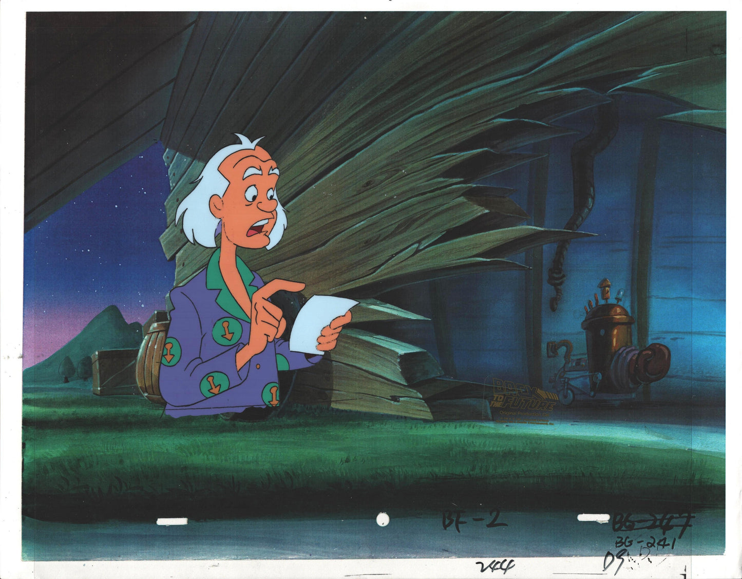 Back to the Future Original Production Animation Cel Universal Cartoon 1991-2 b6d3be