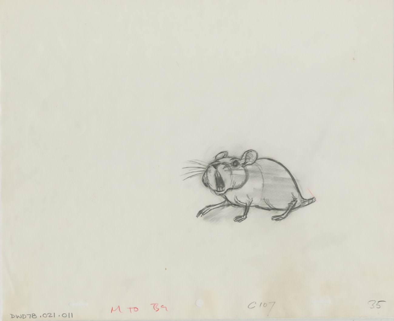 Watership Down 1978 Production Animation Cel Drawing with Linda Jones Enterprise Seal and Certificate of Authenticity 021-011