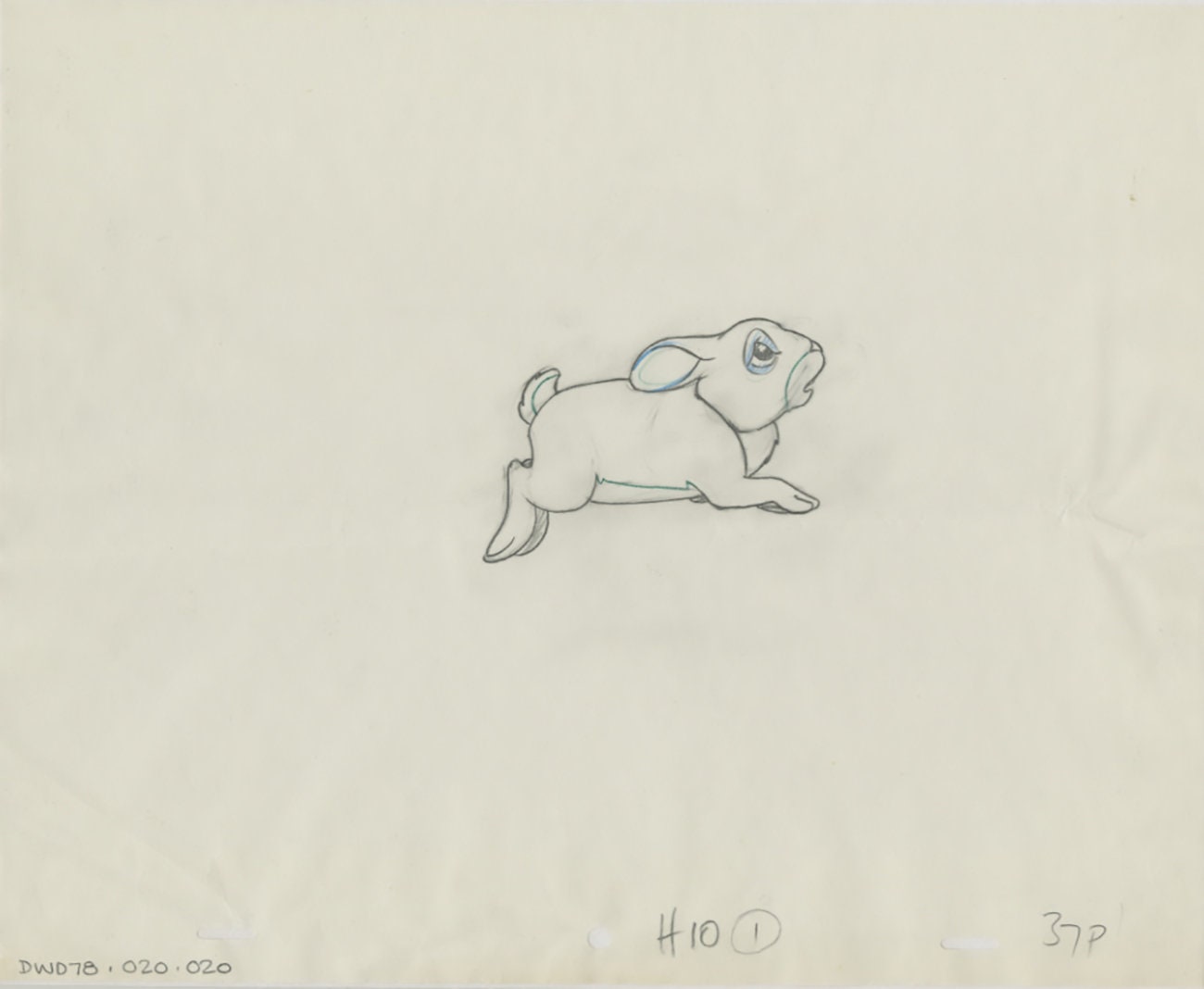 Watership Down 1978 Production Animation Cel Drawing with Linda Jones Enterprise Seal and Certificate of Authenticity 020-020