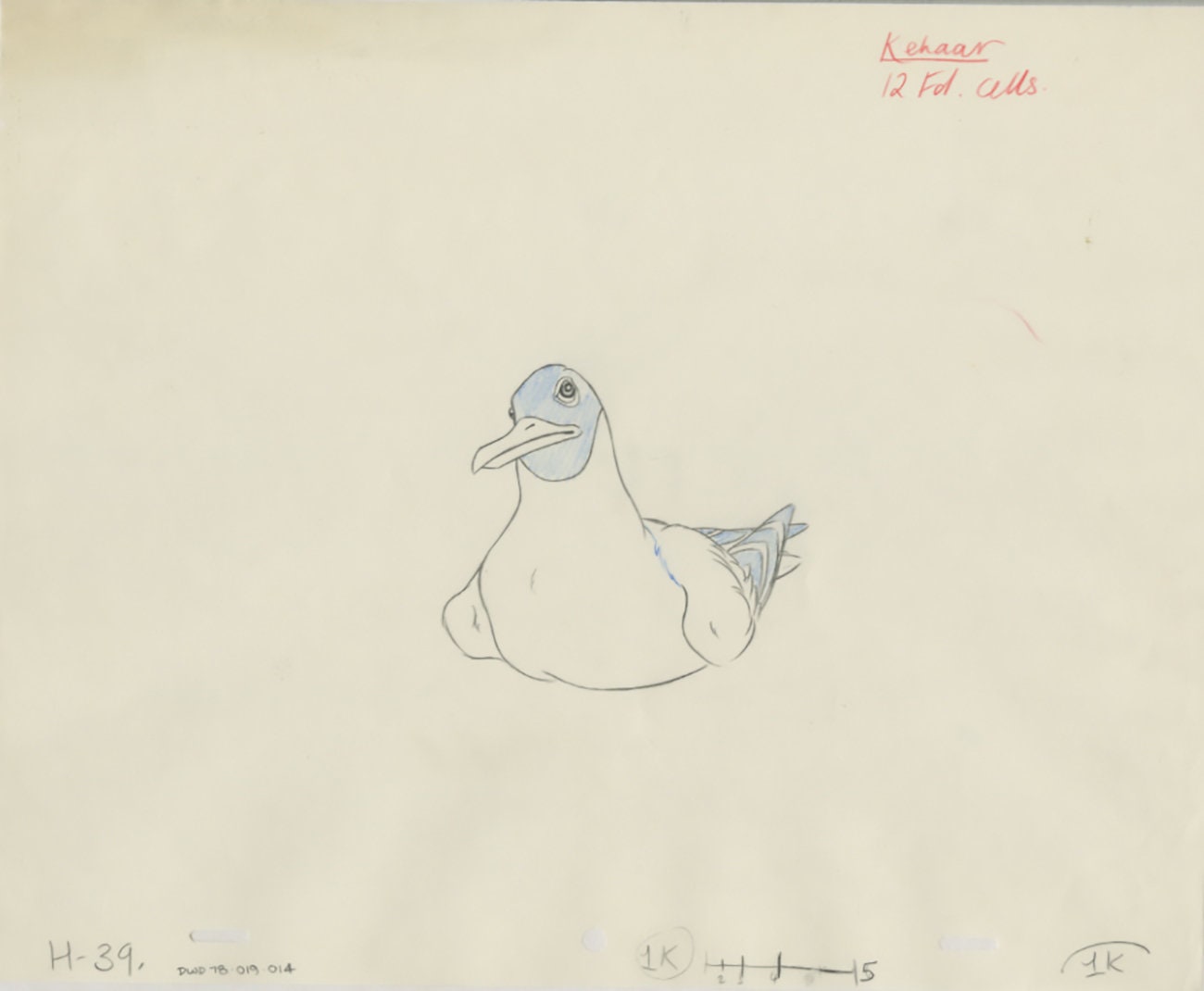 Watership Down 1978 Production Animation Cel Drawing with Linda Jones Enterprise Seal and Certificate of Authenticity 019-014