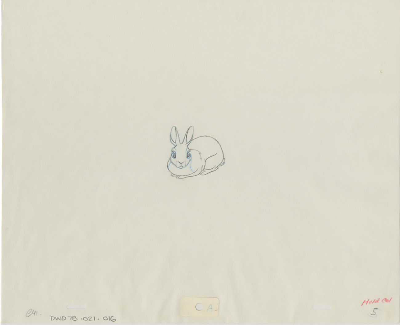 Watership Down 1978 Production Animation Cel Drawing with Linda Jones Enterprise Seal and Certificate of Authenticity 021-016