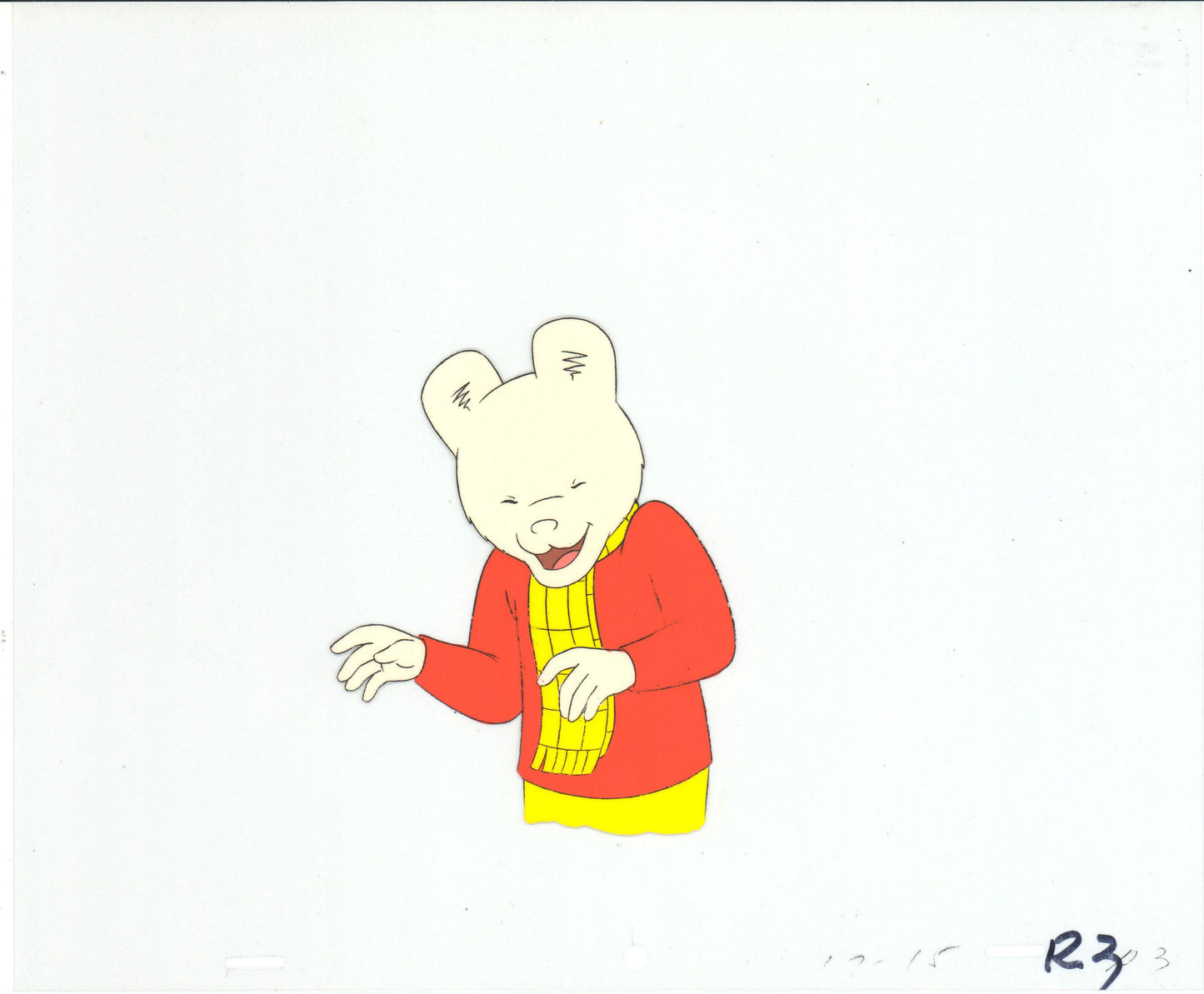 RUPERT Bear Original Production Animation Cel from the Cartoon by Nelvana Tourtel Animation 1990s B70180