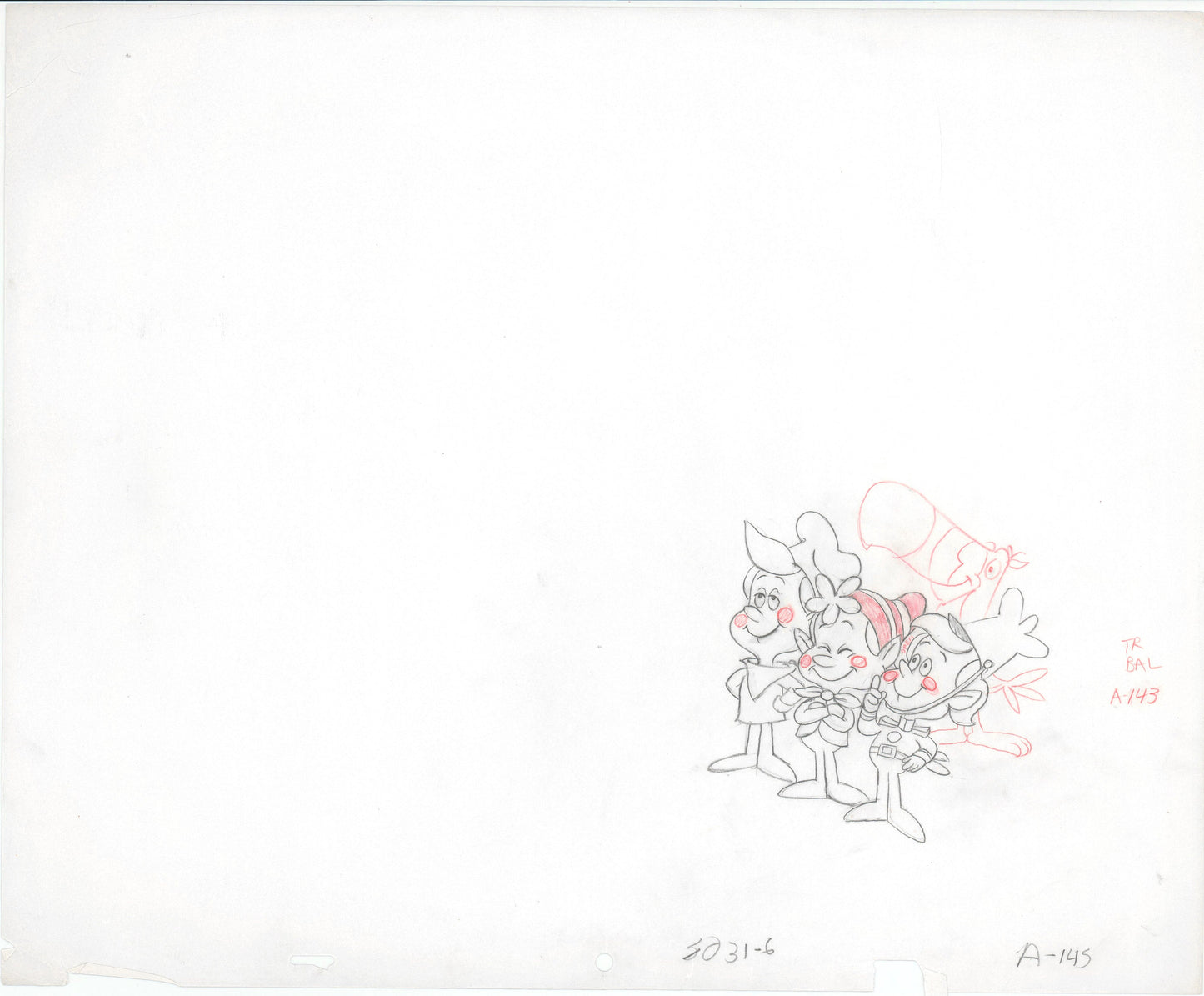 Snap Crackle and Pop Rice Krispies and Toucan Sam Froot Loops Commercial Animation Cel Drawing 1970-80s 192