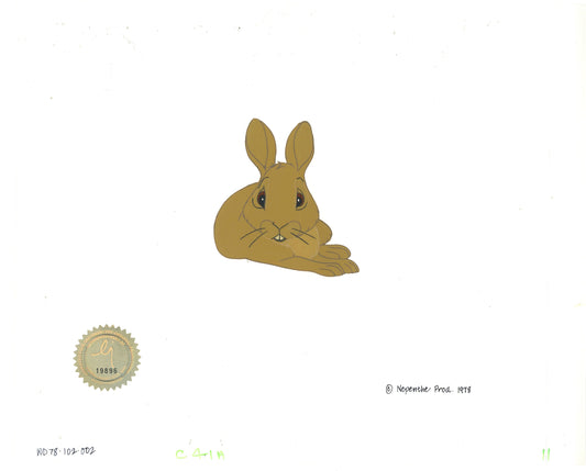 Watership Down 1978 Production Animation Cel of Fiver with LJE Seal and COA 102-002