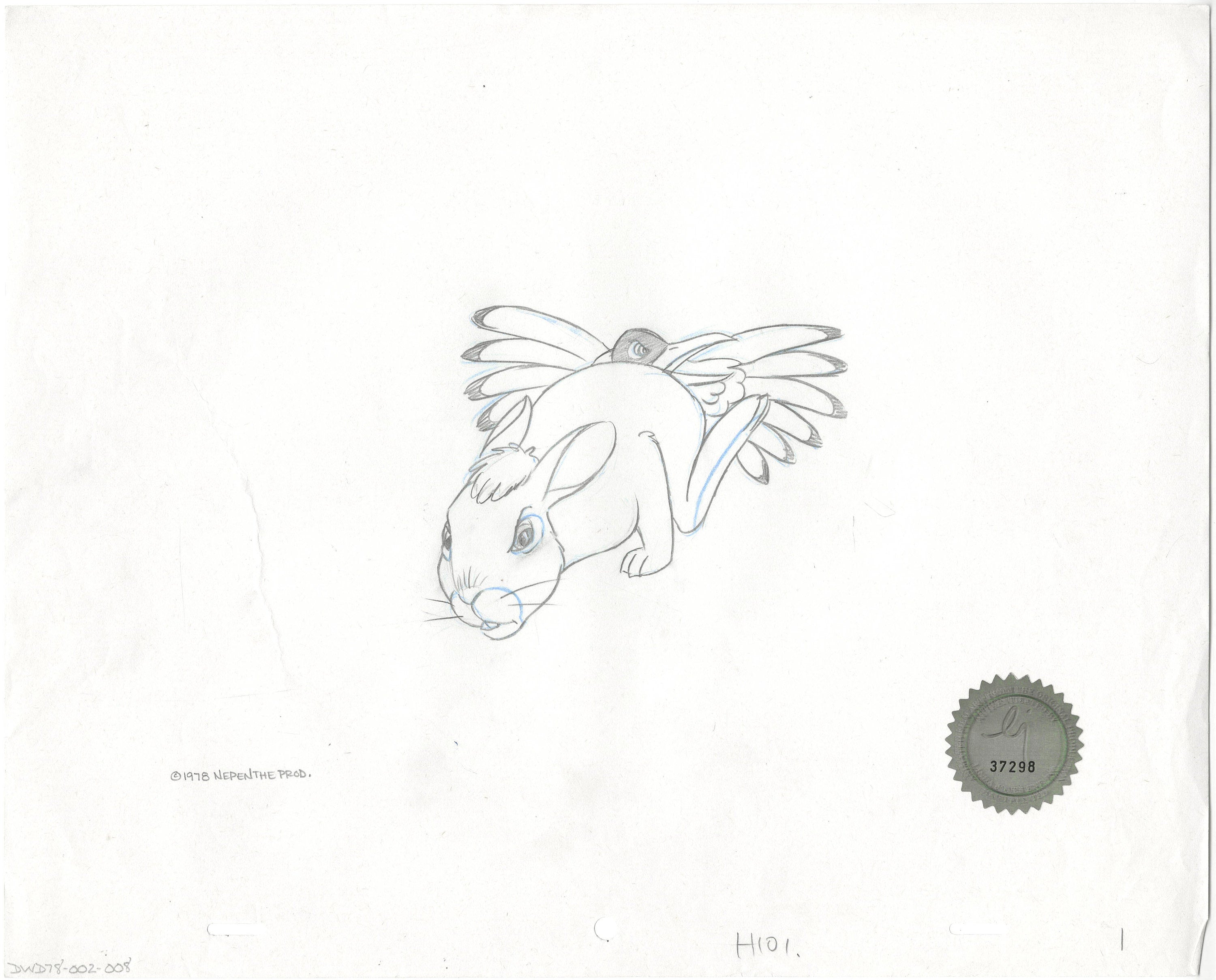 Watership Down 1978 Production Animation Cel Drawing Of Bigwig And Keh ...