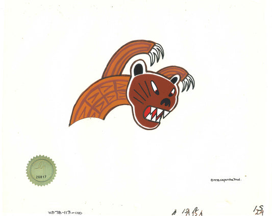 Watership Down Opening Fable El-ahrairah 1978 Production Animation Cel with LJE Seal and COA 113-010 of an Animal