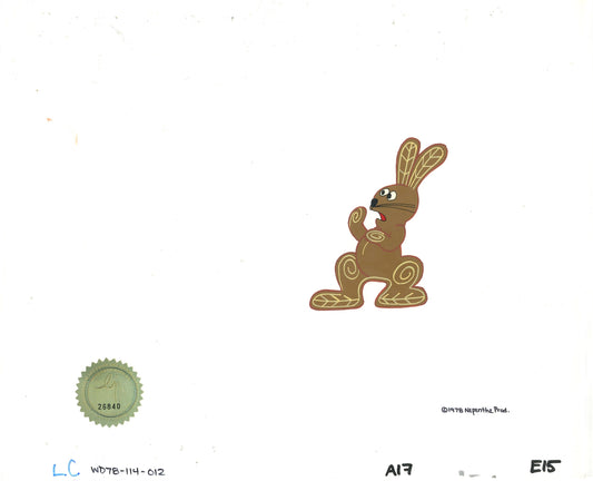 Watership Down Opening Fable El-ahrairah 1978 Production Animation Cel with LJE Seal and COA 114-012