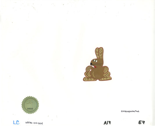 Watership Down Opening Fable El-ahrairah 1978 Production Animation Cel with LJE Seal and COA 114-004