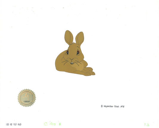 Watership Down 1978 Production Animation Cel of Fiver with LJE Seal and COA 102-003