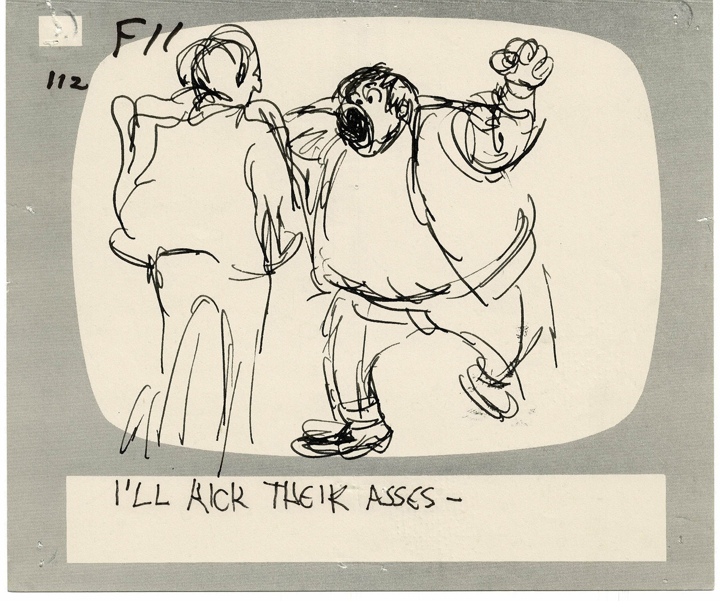 Hey Good Lookin Ralph Bakshi 1973-82 animation Hand-Drawn Storyboard 112