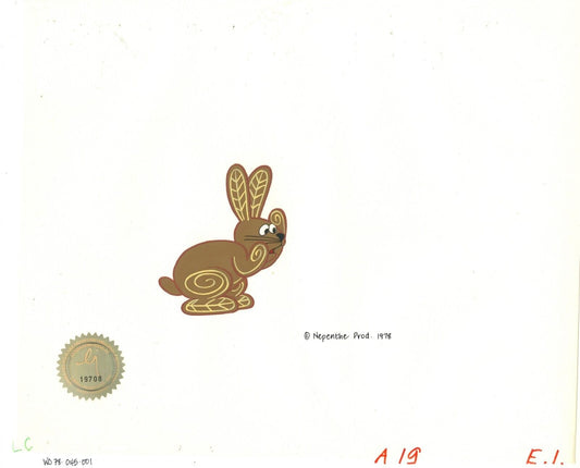 Watership Down Opening Fable El-ahrairah 1978 Production Animation Cel with LJE Seal and COA 045-001
