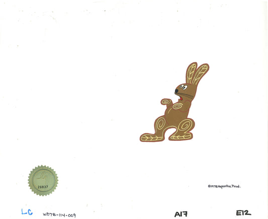 Watership Down Opening Fable El-ahrairah 1978 Production Animation Cel with LJE Seal and COA 114-009